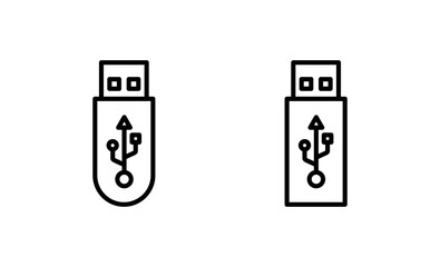 Usb icon vector. Flash disk sign and symbol. flash drive sign.