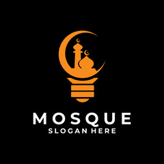 mosque logo vector design template