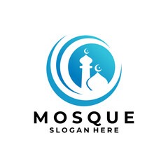 mosque logo vector design template