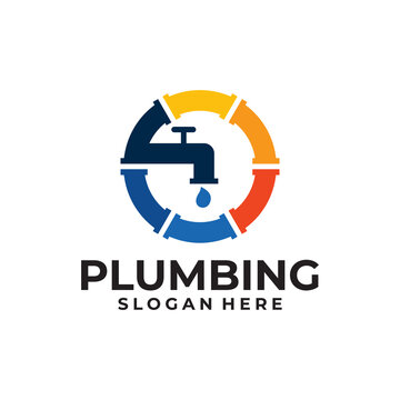 plumbing logo vector design template