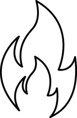 flame icon symbol vector. on white background editable.eps