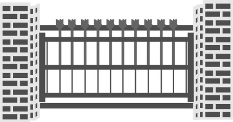 Gate icon. Garden gate icon in trendy flat style isolated on white background. Symbol for your web site design,.eps