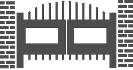 Gate icon. Garden gate icon in trendy flat style isolated on white background. Symbol for your web site design,.eps