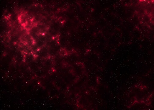 abstract background using a space or nebula theme with a bright red color composition © Achmad Rofii