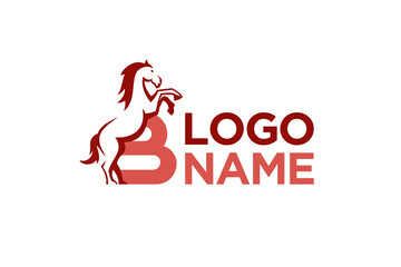Letter B and horse concept. Very suitable for symbol, logo, company name, brand name, personal name, icon and many more.