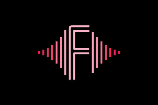 Initial letter with pulse music player element. Very suitable for symbol, logo, company name, brand name, personal name, icon and many more.