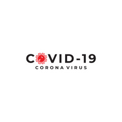 corona virus logo vector template