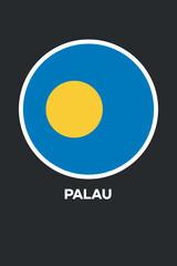 Poster with the flag of Palau