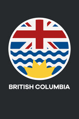 Poster with the flag of British Columbia