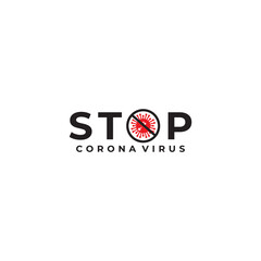 corona virus logo vector template