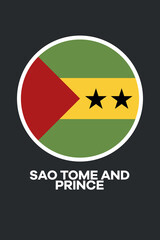 Poster with the flag of Sao Tome And Prince