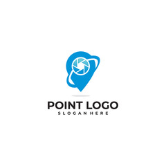 point and shutter logo vector template