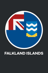Poster with the flag of Falkland Islands