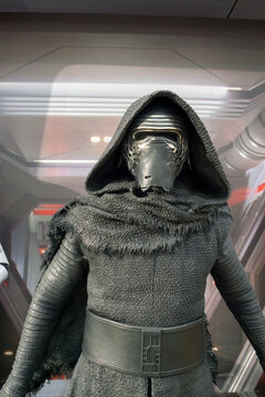 HONG KONG - CIRCA DECEMBER, 2015: Kylo Ren life-sized movie character displayed at exhibition on second floor in Times Square