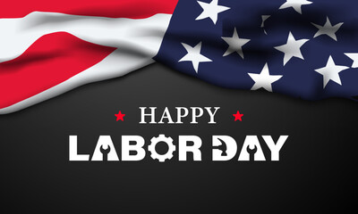 Obraz na płótnie Canvas Happy Labor Day Background Design. Greeting Card, Banner, Poster. Vector Illustration.