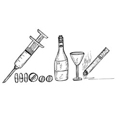 syringe and medicine