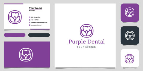 dental vector logo icon illustration symbol logo design business card