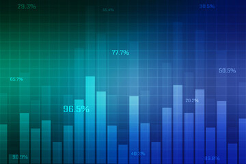 Business Growth graph on technology background, Futuristic raise arrow chart digital transformation abstract technology background. Big data and business growth currency stock and investment economy