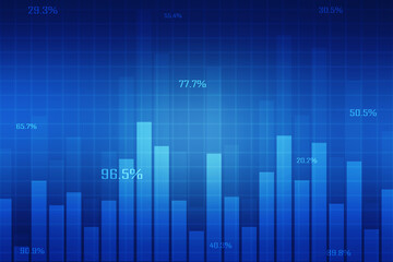 Business Growth graph on technology background, Futuristic raise arrow chart digital transformation abstract technology background. Big data and business growth currency stock and investment economy