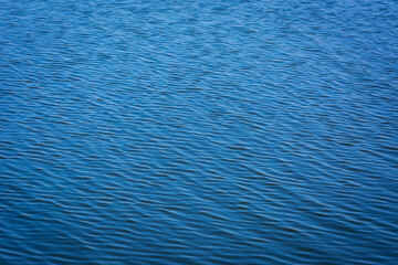 Blue tones water waves surface as background