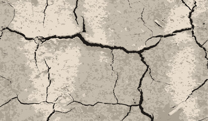 Closeup broken white soil background , Bad dry environment vector wallpaper concept