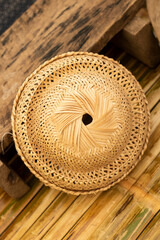 Hats made from natural materials of Thailand.