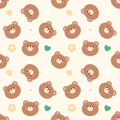 seamless pattern with teddy bears