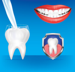 Milk adds calcium to teeth. to protect the mouth and teeth to be strong