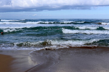 Fototapeta premium Coast of the Mediterranean Sea in northern Israel.
