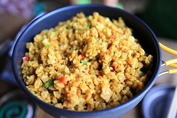 登山で作るドライカレー