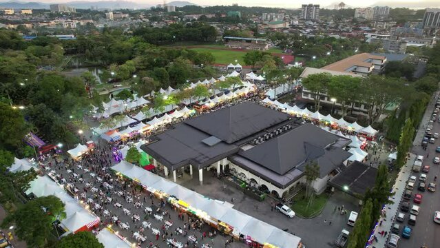 Kuching, Malaysia - August 1, 2022: The Annual Kuching Festival Street Fair