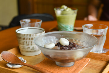 和のスイーツが並ぶテーブル