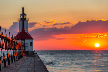 sunset at the pier