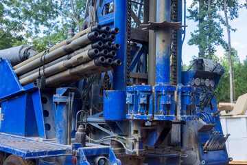 Portable hydraulic power on water well drilling rig with private plot of land with water extraction...