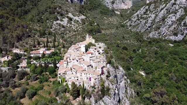Peillon France epic drone shot