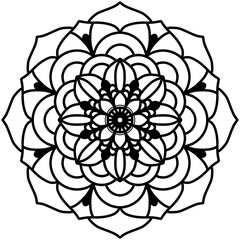 Mandala abstract floral ornament