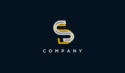 Geometric Line Letter S Logo. Usable for Business and Company Branding Logos. Flat Vector Logo Design Template Element.