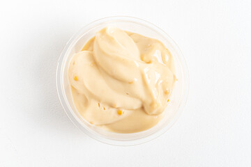 Small pot of garlic mayonnaise