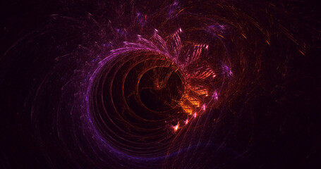 Obraz premium 3D rendering abstract multicolor fractal light background