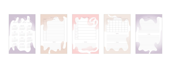 2025 calendar and daily weekly monthly planner to do list with delicate minimalist design.