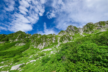 Obraz premium 長野県中央アルプス木曽駒ヶ岳からの景色