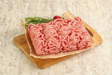 Raw beef minced meat for cooking