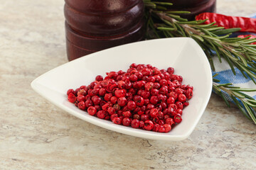 Red pepper corn seeds aroma