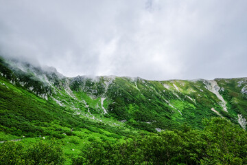 長野県中央アルプス木曽駒ヶ岳の景色