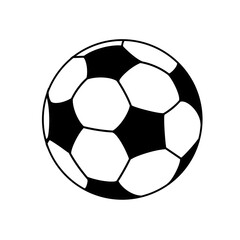 Fußball - schwarz weiß - Vorlage / Template 