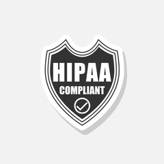 HIPAA Compliance Icon shield sticker