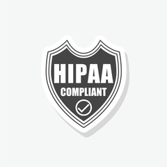HIPAA Compliance Icon shield sticker