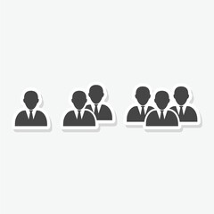 Person icon. Person icon image sticker