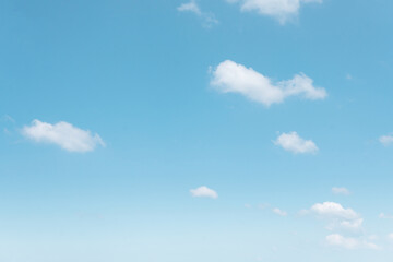 Summer blue sky cloud gradient light white background. Beauty clear cloudy in sunshine calm bright winter air bacground. Gloomy vivid cyan landscape in environment day horizon skyline view spring wind