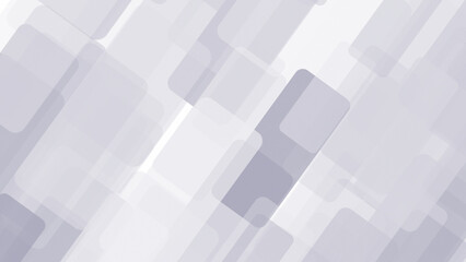 White and grey rounded rectangles. Geometric minimal abstract motion background.